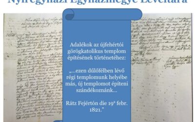2022. augusztus – Az újfehértói görögkatolikus templom építési köveinek szállításában kértek segítséget Hajdúdorog városától 1821-ben