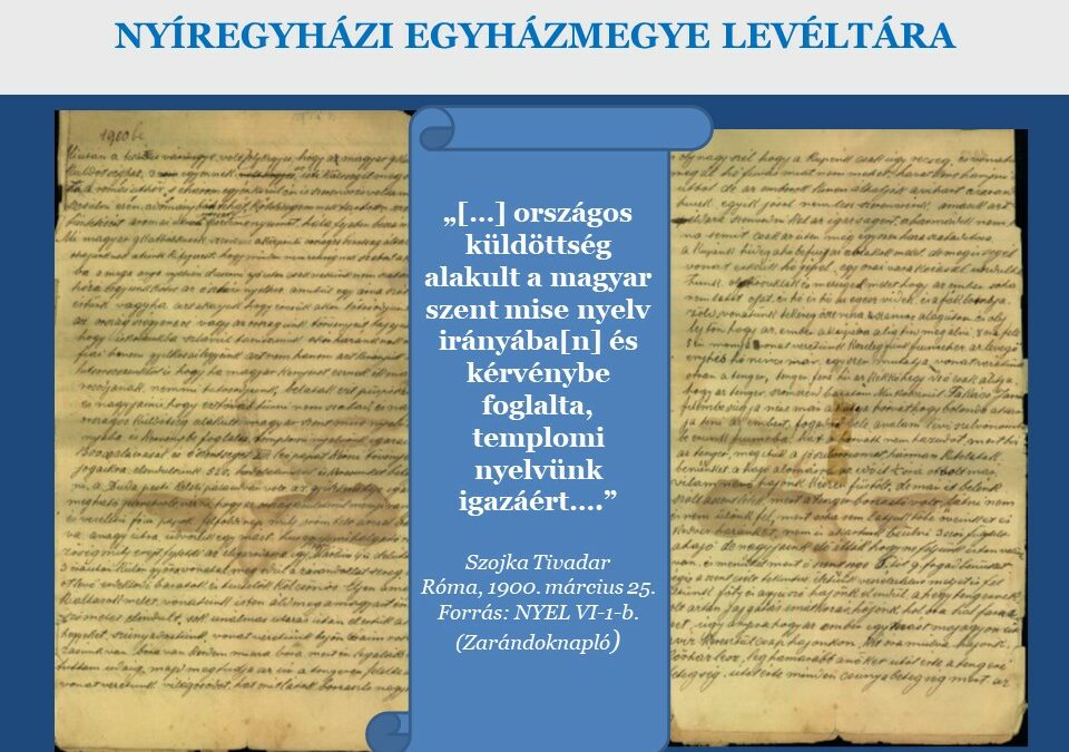 2023. március – Részlet Szojka Tivadar zarándoknaplójából, amely a magyar liturgikus nyelv engedélyezéséért szervezett zarándoklat eseményeit örökíti meg