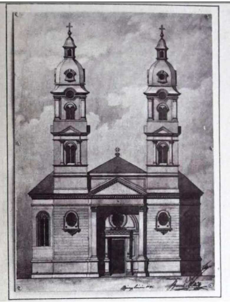 Az 1897-ben felszentelt görögkatolikus templom tervvázlata